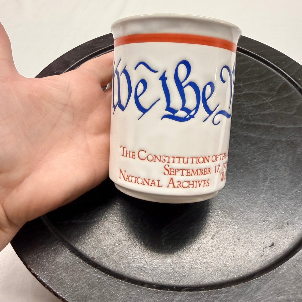 VTG Patriotic We the People US Constitution Mug Washington DC Made in Japan